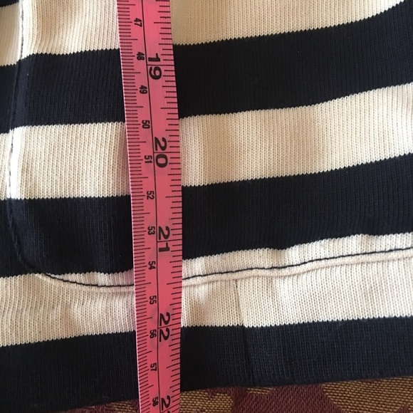 J. Crew Nautical Striped Cardigan Double Breasted Cream Navy blazer Size XXS - Picture 8 of 10